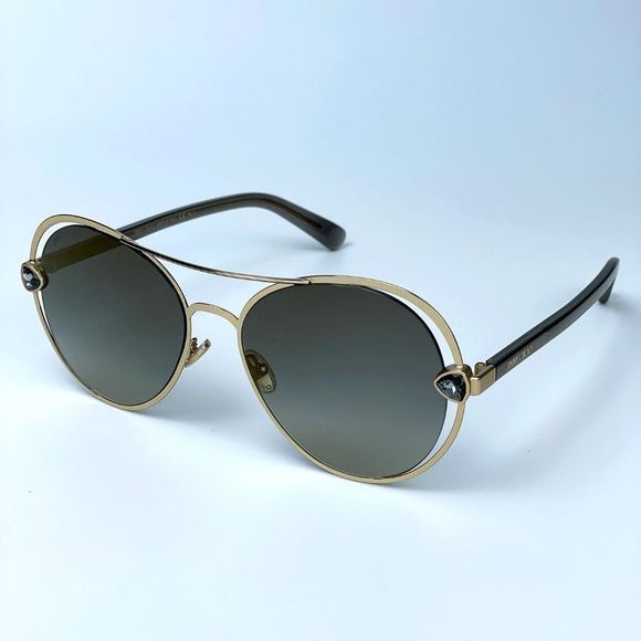 JIMMY CHOO SARAH/S 0RHL FQ Sunglasses Gold Grey Gold Oversized Aviator Women main image 6